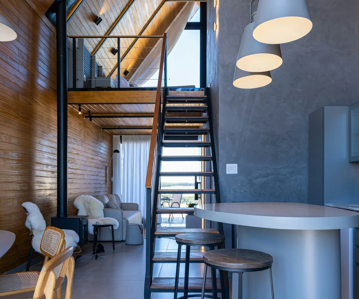 Upscale furnished short-term rental interior